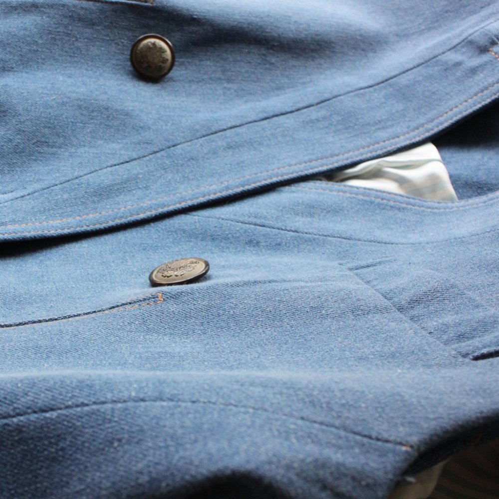 Veronica Beard Blue Double-Breasted Vest - Picture 4 of 11